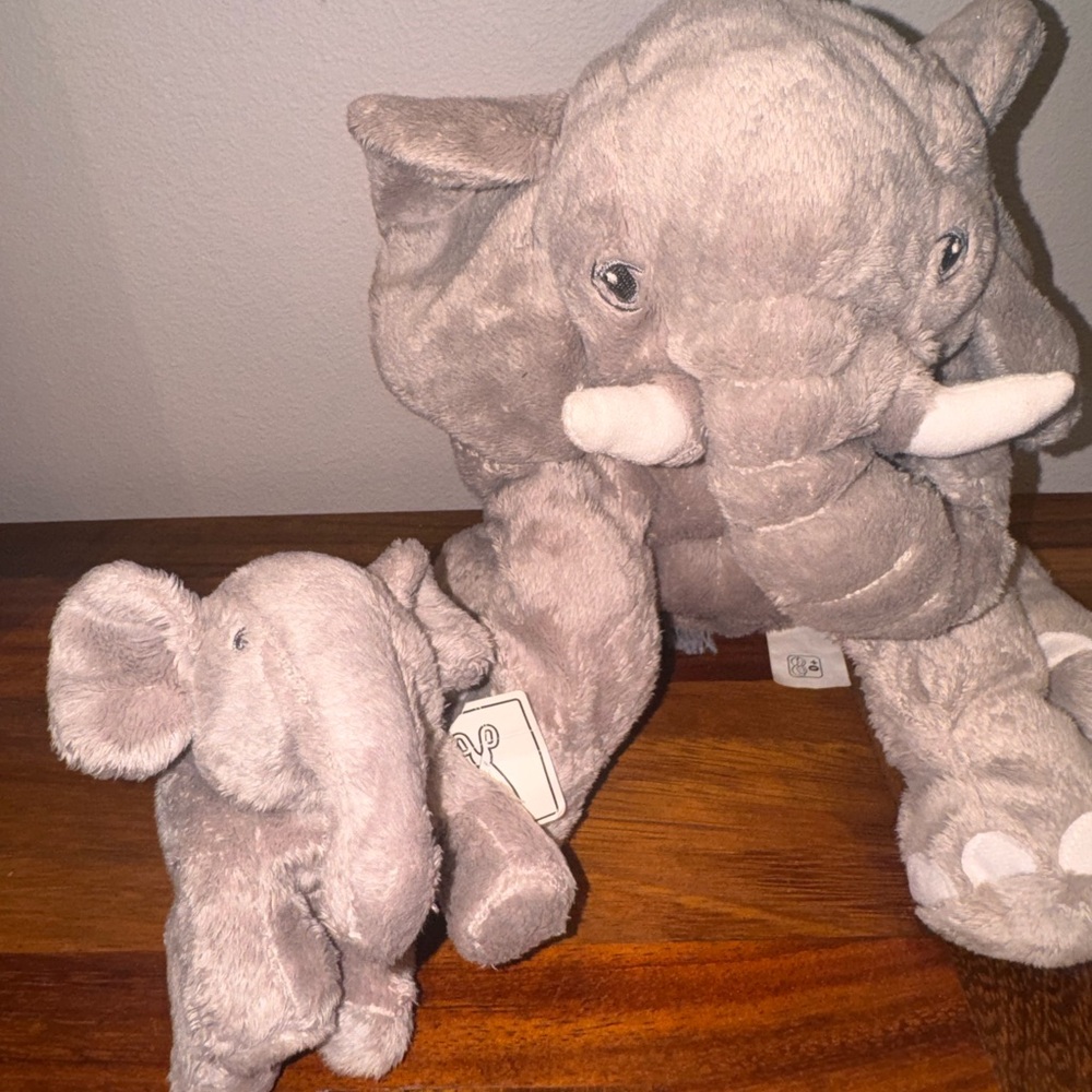 Leddjur Gray Elephant Plush Toy baby - Picture 2 of 7
